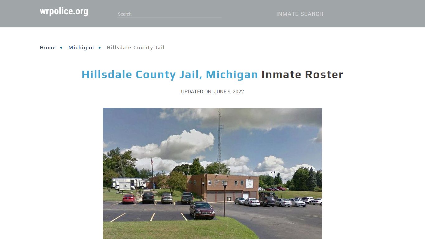 Hillsdale County Jail, Michigan - Inmate Locator