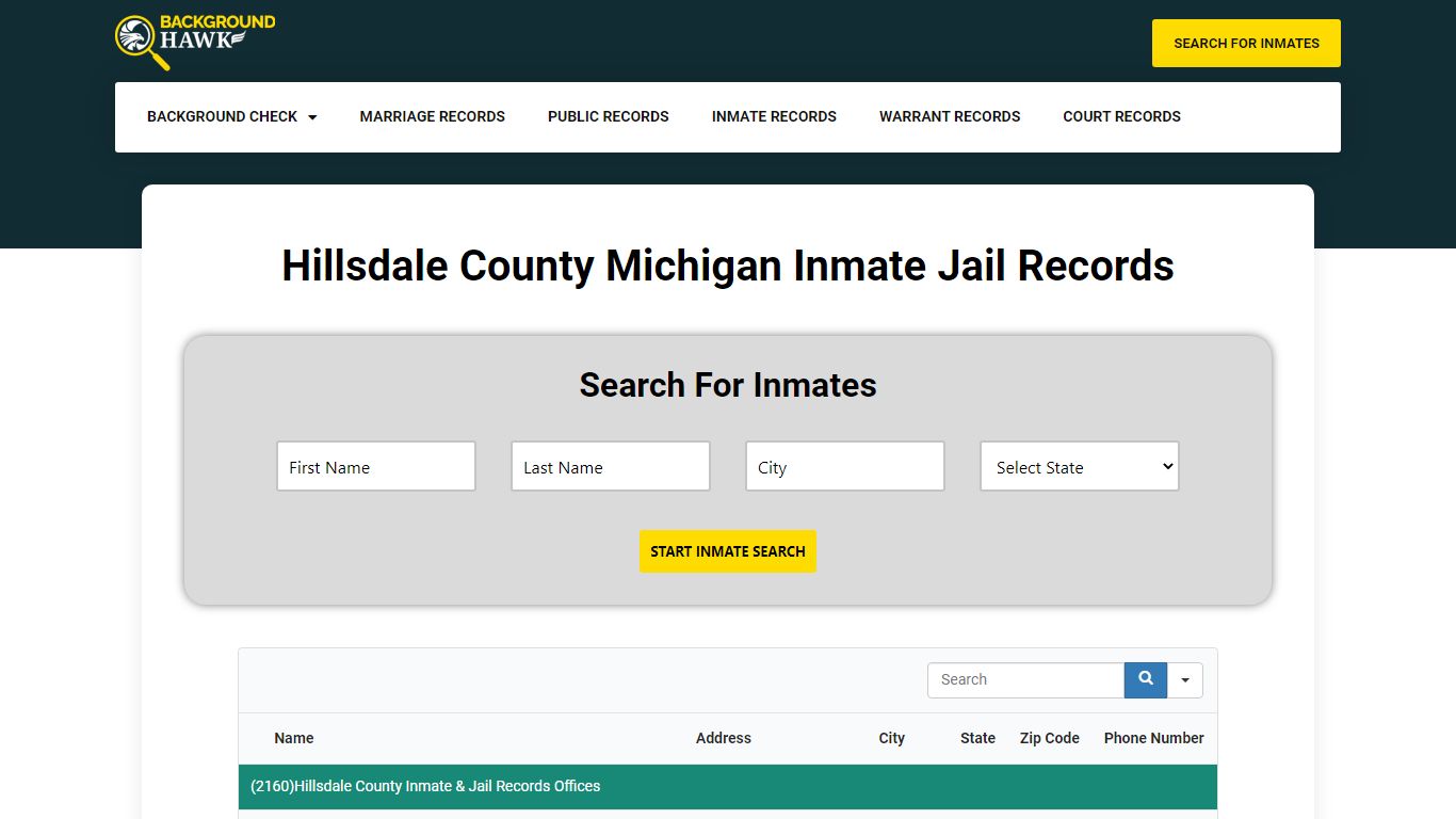 Inmate Jail Records in Hillsdale County , Michigan